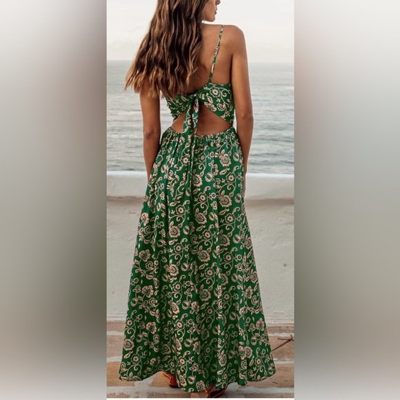 Cupshe Green Floral Maxi Dress - Picture 2 of 8